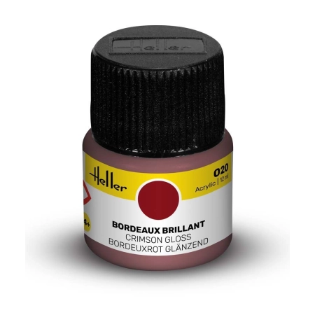 HELLER 9020 Acrylic Colour 020 Crimson Gloss