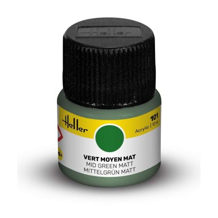 HELLER 9101 Acrylic Colour 101 Mid Green Matt