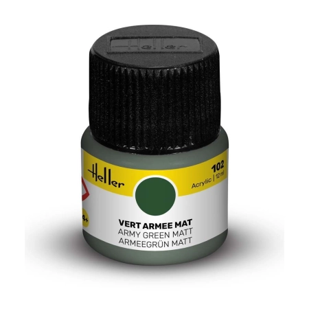 HELLER 9102 Acrylic Colour 102 Army Green Matt