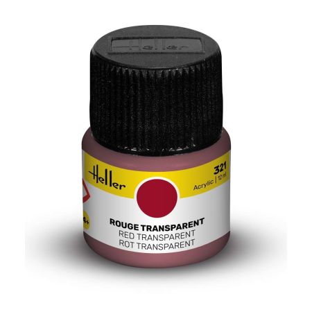 HELLER 9321 Acrylic Colour 321 Red Transparent
