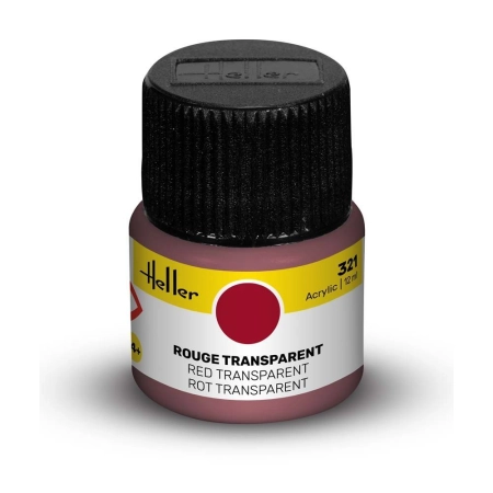HELLER 9321 Acrylic Colour 321 Red Transparent