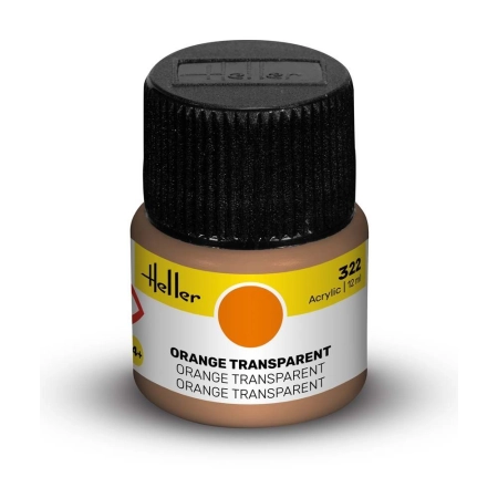 HELLER 9322 Acrylic Colour 322 Orange Transparent