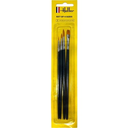 HELLER 9901 Brush Set No. 3/0-3-6-10