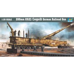 TRUMPETER 00207 Niemieckie działo kolejowe Leopold 280mm K5 (E) - 1:35