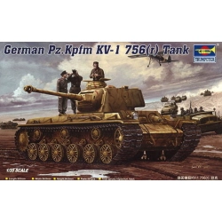 TRUMPETER 00366 Czołg Beutepanzer PzKpfm KV-1 756/r/ - 1:35