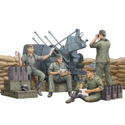 TRUMPETER 00432 Figurki - Obsługa niemieckiego działka przeciwlotniczego - 1:35