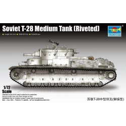 TRUMPETER 07151 Soviet T-28 Medium Tank (Riveted) - 1:72