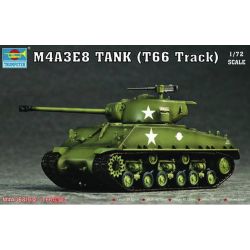 TRUMPETER 07225 M4A3E8 Tank (T66 Track) - 1:72