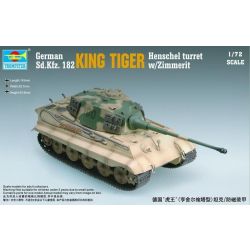 TRUMPETER 07291 King Tiger z wieżą Henschel + Zimmerit - 1:72