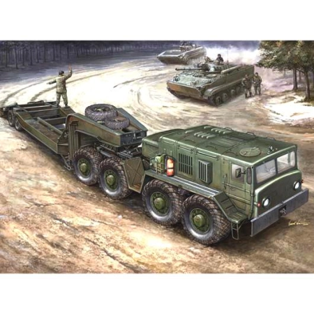 TRUMPETER 00212 Ciągnik MAZ-537G z naczepą MAZ/ChMZAP 5247G - 1:35