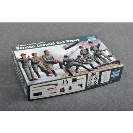 TRUMPETER 00406 Figurki - Załoga niemieckiego działa kolejowego K5 Leopold - 1:35