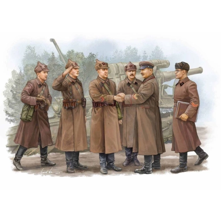 TRUMPETER 00428 Figurki - Sowieccy artylerzyści - Inspekcja dowódcy - 1:35