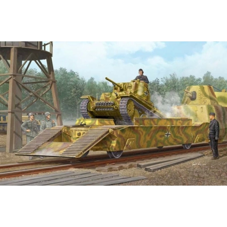 TRUMPETER 01508 Wagon podczołgowy z niemieckiego pociągu pancernego BP-42 - 1:35