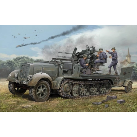 TRUMPETER 01523 Działko 2 cm Flak 38 na podwoziu Sd.Kfz.7/1 (early) - 1:35