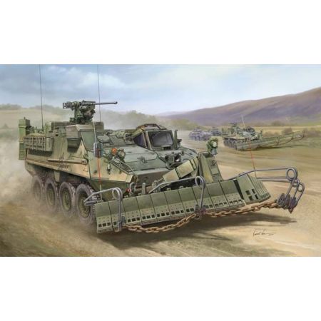 TRUMPETER 01575 M1132 Stryker Engineer Squad Vehicle  w/SMP-Surface Mine Plow/AMP - 1:35