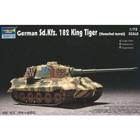 TRUMPETER 07201 GERMAN KING TIGER H (Henschel Turm) - 1:72