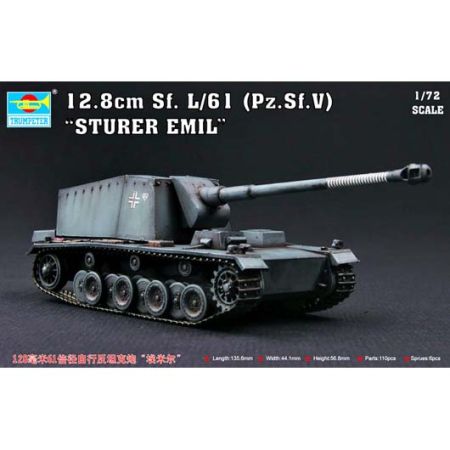 TRUMPETER 07210 Panzerselbstfahrlafette V 12.8 cm L/61 Sturer Emil - 1:72