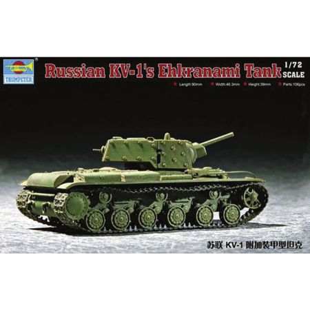 TRUMPETER 07230 KV-1 s Ekhranami Tank - 1:72