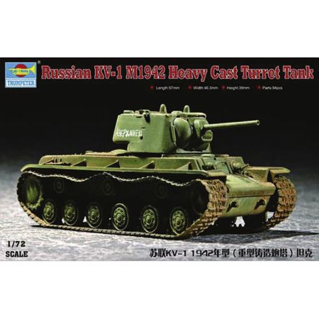 TRUMPETER 07231 KV-1 Model 1942 heavy cast turret tank - 1:72