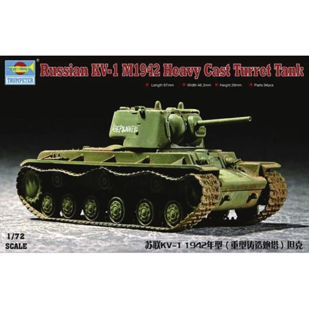 TRUMPETER 07231 KV-1 Model 1942 heavy cast turret tank - 1:72