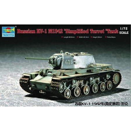 TRUMPETER 07234 Ciężki czołg KW-1 (mod 1942) - 1:72