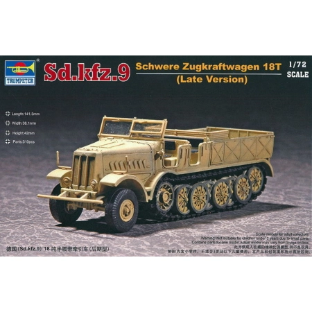 TRUMPETER 07252 Niemiecki pojazd półgąsienicowy Sd.Kfz.9 - 1:72