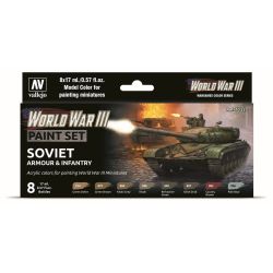 VALLEJO 70221 Zestaw World War III 8 farb - Soviet Armour & Infantry