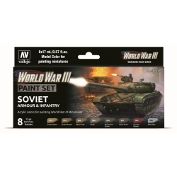 VALLEJO 70221 Zestaw World War III 8 farb - Soviet Armour & Infantry