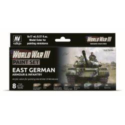 VALLEJO 70224 Zestaw World War III 8 farb - East German Armour & Infantry