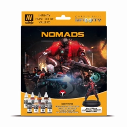VALLEJO 70233 Zestaw Infinity Exclusive 8 farb + figurka Algucuil-Medikit