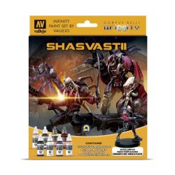 VALLEJO 70241 Zestaw Infinity Exclusive 8 farb + figurka Shasvastii Nox-Forward Obeserver