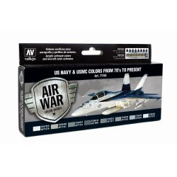 VALLEJO 71155 Zestaw Air War 8 farb - US Navy & USMC Colors from 70's to present