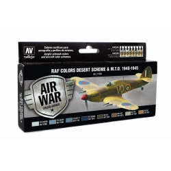 VALLEJO 71163 Zestaw Air War 8 farb - WWII RAF Desert