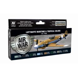 VALLEJO 71164 Zestaw Air War 8 farb - Luftwaffe Maritime And Tropical Colors