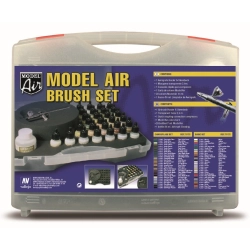 VALLEJO 71173 Model Air Walizka Camo Color 29 + wężyk + złączka + Aerograf Ultra