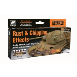 VALLEJO 71186 Model Air Zestaw 8 farb - Rust & Chipping Effects