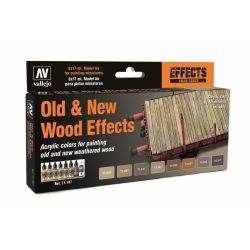 VALLEJO 71187 Model Air Zestaw 8 farb - Old And New Wood Effects by Scratchmod