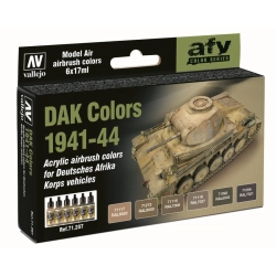 VALLEJO 71207 Model Air Zestaw 6 farb - DAK Colors 1941-44