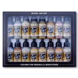 VALLEJO 71208 Model Air Zestaw 16 farb - German WWII Europe & Africa