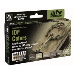 VALLEJO 71210 Model Air Zestaw 6 farb - IDF Colors