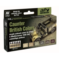 VALLEJO 71211 Model Air Zestaw 6 farb - British Caunter Colors