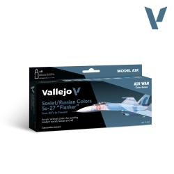 VALLEJO 71602 Zestaw Air War 8 farb - Soviet / Russian colors Su-27 Flanker from 80's to present