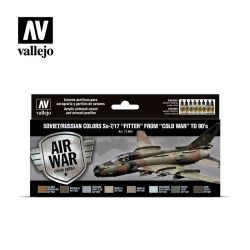 VALLEJO 71604 Zestaw Air War 8 farb - Soviet / Russian colors Su-7/17 Fitter from Cold War to 80's