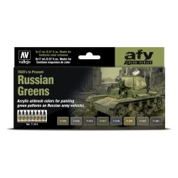 VALLEJO 71613 Zestaw Model Air 8 farb - Russian Greens (1928 to Present)