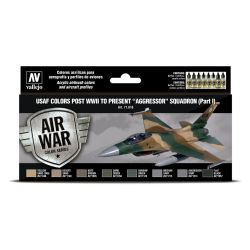 VALLEJO 71616 Zestaw Air War 8 farb - USAF colors post WWII to present Aggressor Squadron Part I