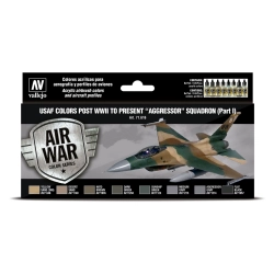 VALLEJO 71616 Zestaw Air War 8 farb - USAF colors post WWII to present Aggressor Squadron Part I