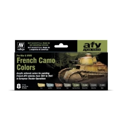 VALLEJO 71644 Zestaw Model Air 8 farb - French Camo Colors Pre-War & WWII
