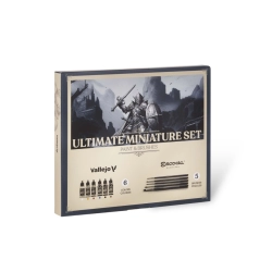VALLEJO 72206 Ultimate miniature Set Paints & Brushes 6 farb + pędzle Escoda
