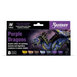 VALLEJO 72305 Game Color Zestaw 8 farb - Purple Dragons by Angel Giraldez