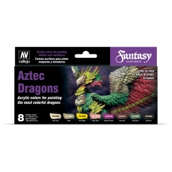 VALLEJO 72306 Game Color Zestaw 8 farb - Aztec Dragons by Angel Giraldez